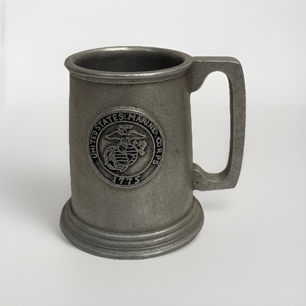 Vintage RWP Wilton Armetale Pewter Beer Stein Mug United States Marine Corps